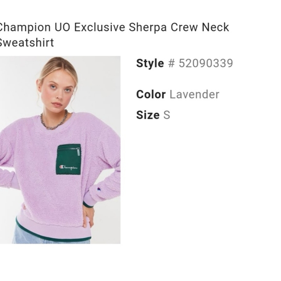 🌺 Champion Sherpa Crew neck Sweat Shirt🌺 - Picture 2 of 6
